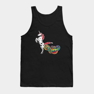 Unicorn Farting Rainbow Funny Hilarious Gay Womens Gay Tank Top